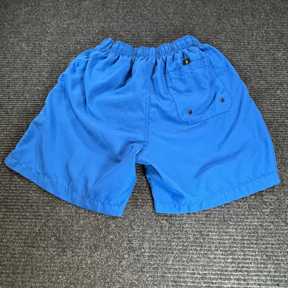 Guy Harvey AFTCO Mens Blue Marlin Embroidered Swim Trunks Mesh Lined Shorts M